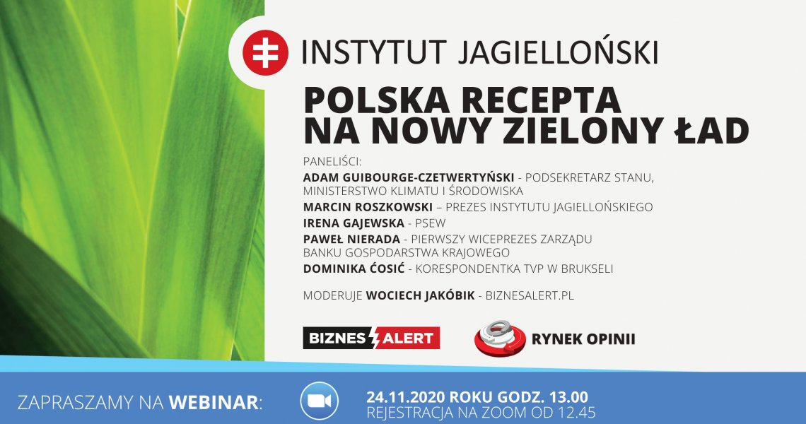 Webinar „Polska recepta na Nowy Zielony Ład”